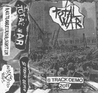TOTAL WAR - 8 tracks demo (2011) Tape - Black Trash Records